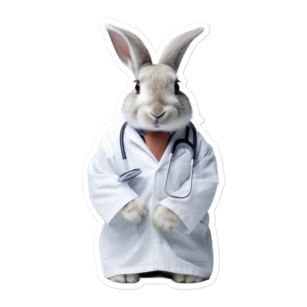 Polish Compassionate Doctor Bunny Sticker - Stickerfy.ai