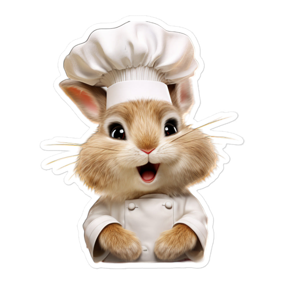 Tan Chef Bunny Sticker - Stickerfy.ai