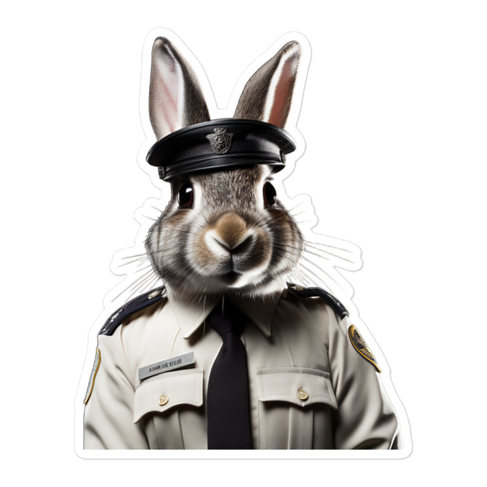 Thrianta Security Officer Bunny Sticker - Stickerfy.ai