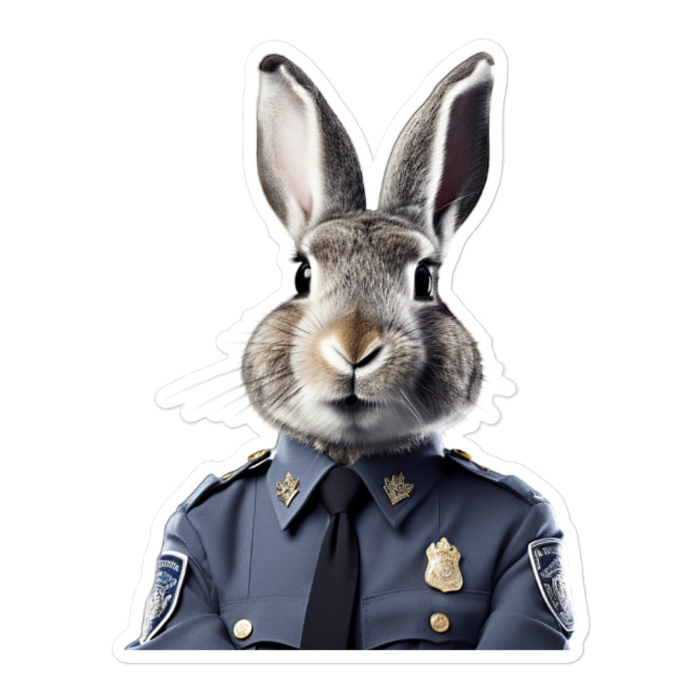 Thrianta Security Officer Bunny Sticker - Stickerfy.ai