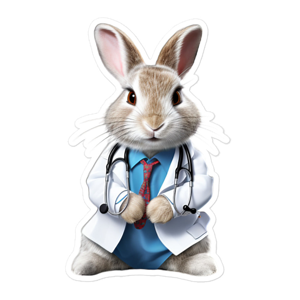 Thrianta Compassionate Doctor Bunny Sticker - Stickerfy.ai