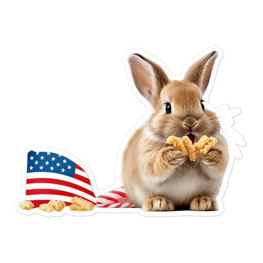 American Bunny Sticker - Stickerfy.ai