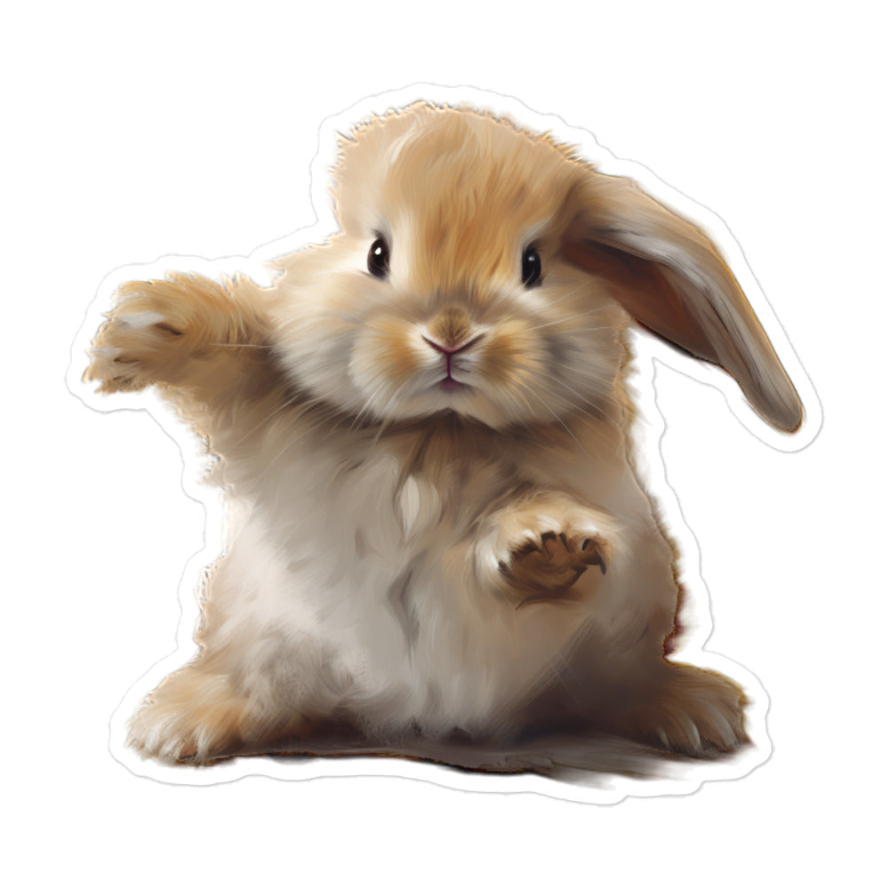 Mini Lop Bunny Sticker - Stickerfy.ai