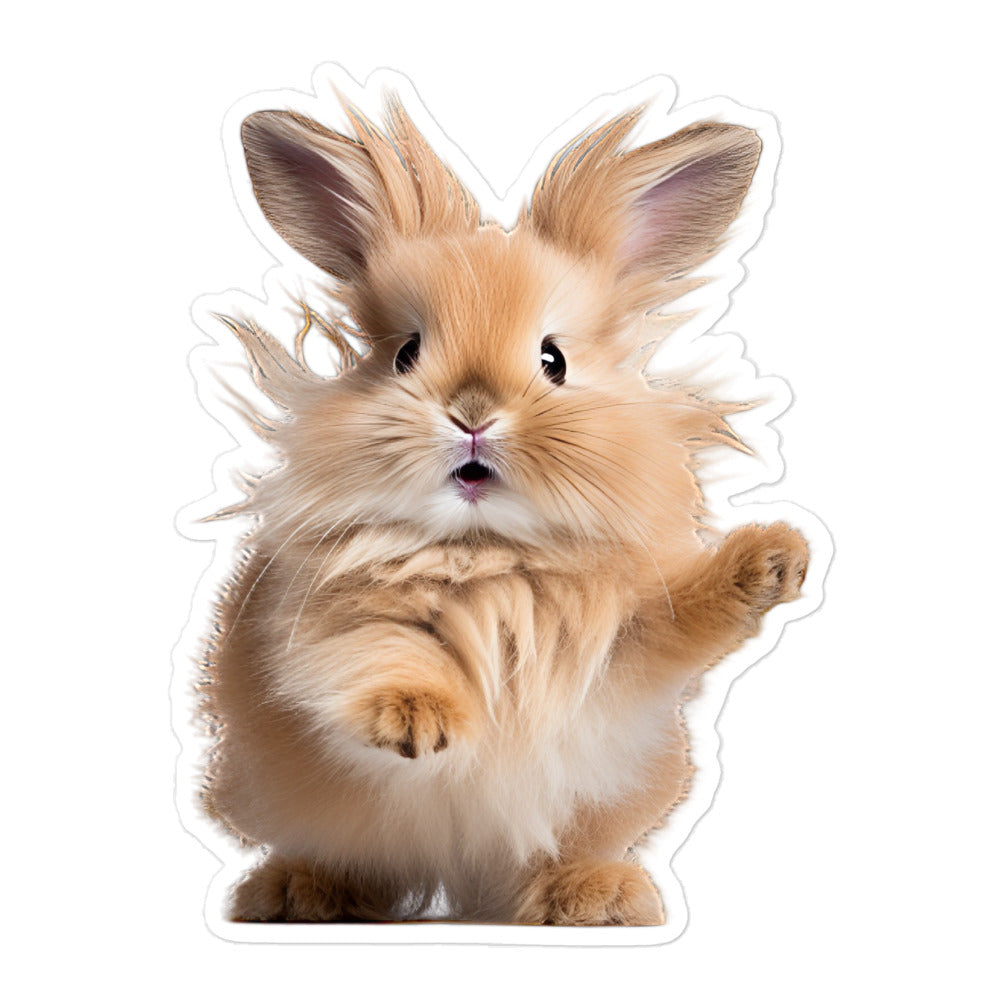 Lionhead Bunny Sticker - Stickerfy.ai