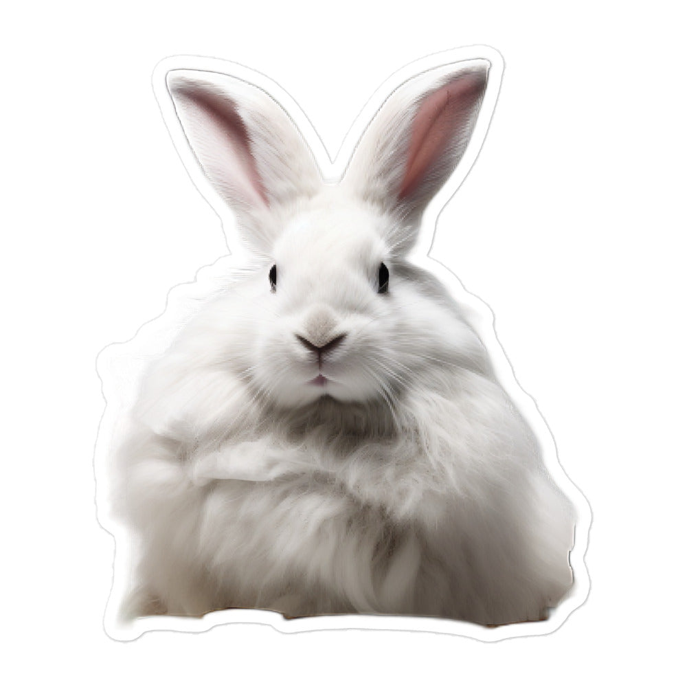 French Angora Bunny Sticker - Stickerfy.ai