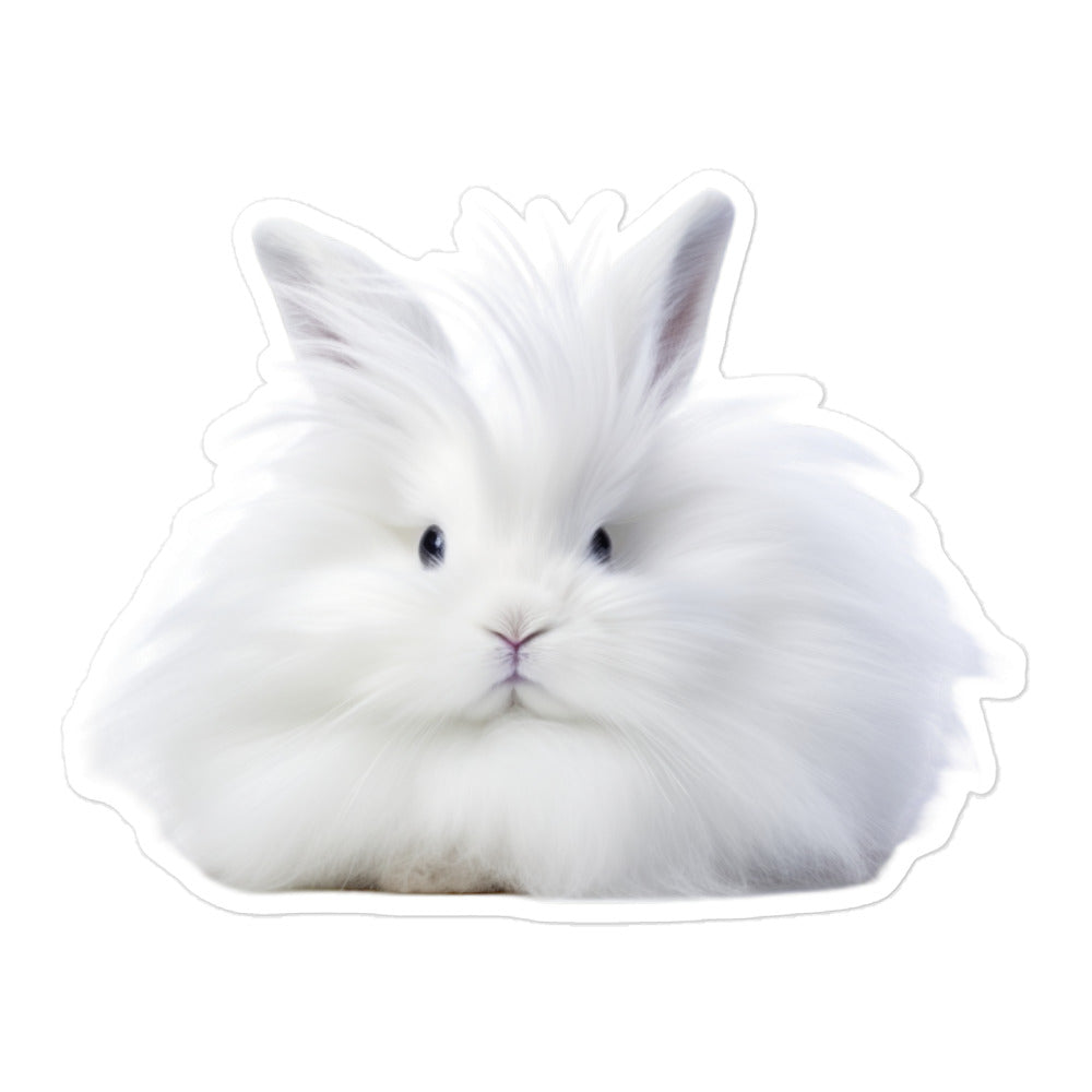 Satin Angora Bunny Sticker - Stickerfy.ai