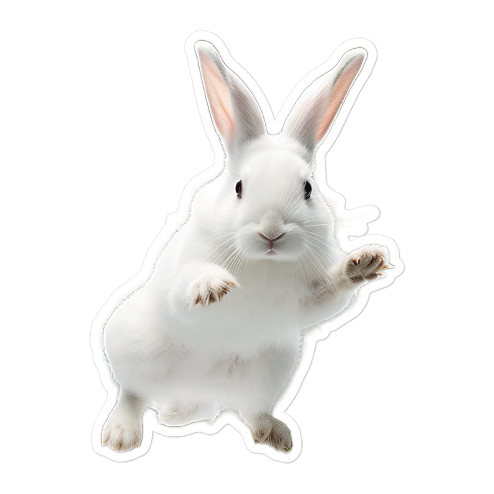 Florida White Bunny Sticker - Stickerfy.ai