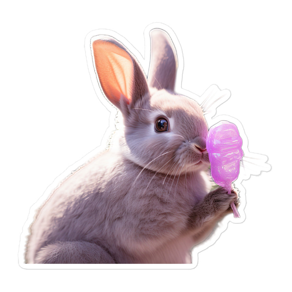 Lilac Bunny Sticker - Stickerfy.ai