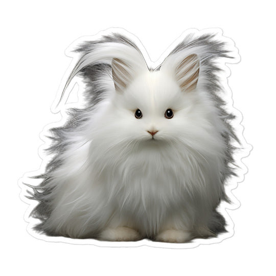 French Angora Bunny Sticker - Stickerfy.ai