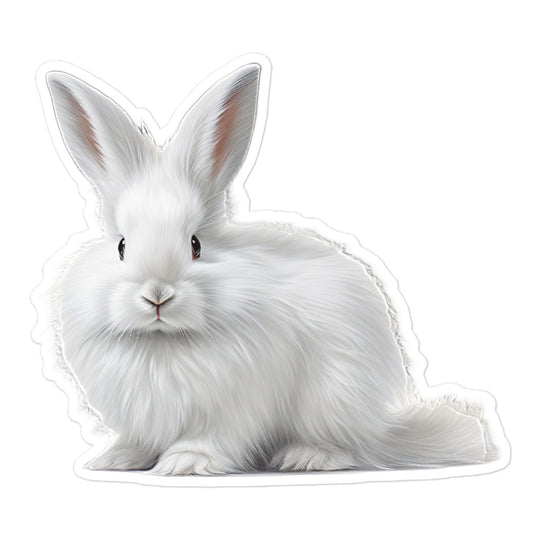 Satin Angora Bunny Sticker - Stickerfy.ai