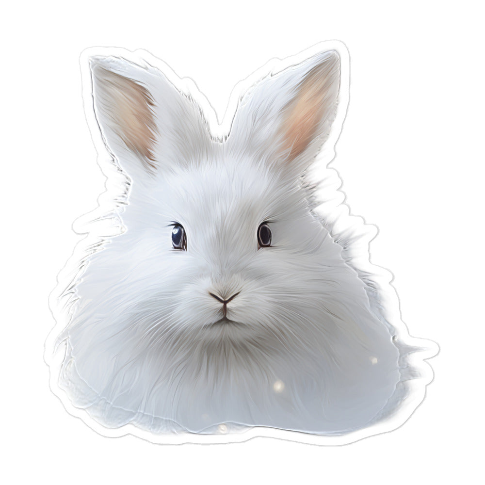 Satin Angora Bunny Sticker - Stickerfy.ai