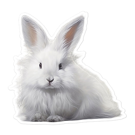 Satin Angora Bunny Sticker - Stickerfy.ai