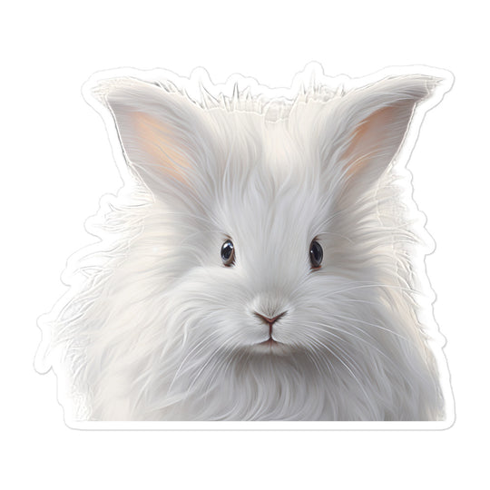 Satin Angora Bunny Sticker - Stickerfy.ai