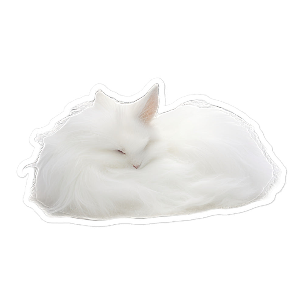 Satin Angora Bunny Sticker - Stickerfy.ai