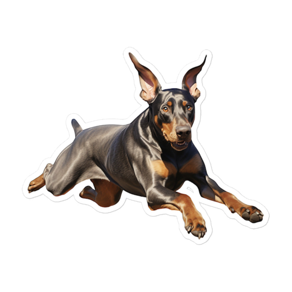 Doberman Sticker - Stickerfy.ai