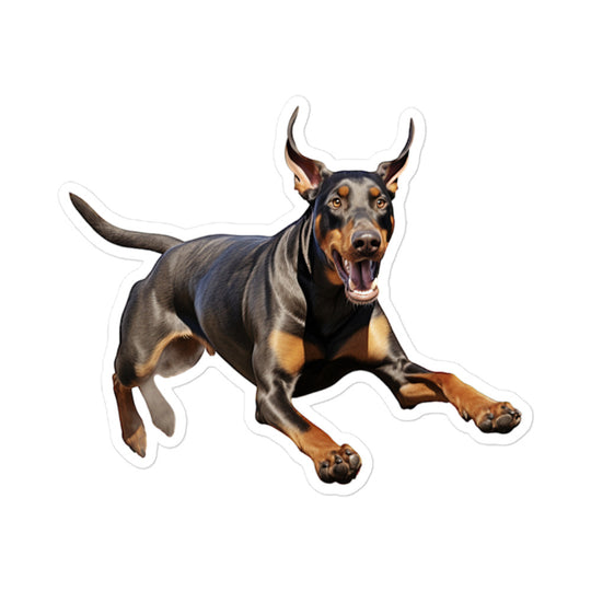 Doberman Sticker - Stickerfy.ai