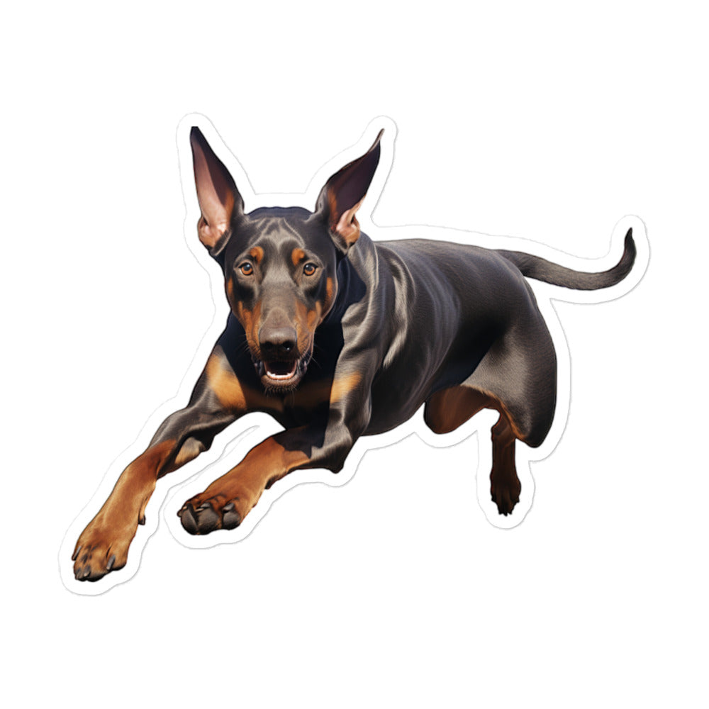 Doberman Sticker - Stickerfy.ai