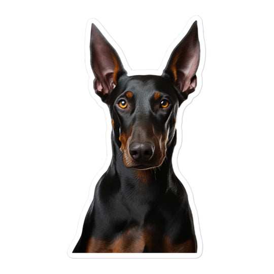 Doberman Sticker - Stickerfy.ai