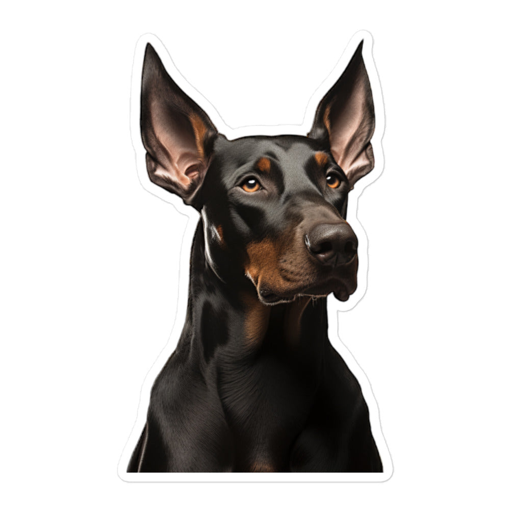 Doberman Sticker - Stickerfy.ai