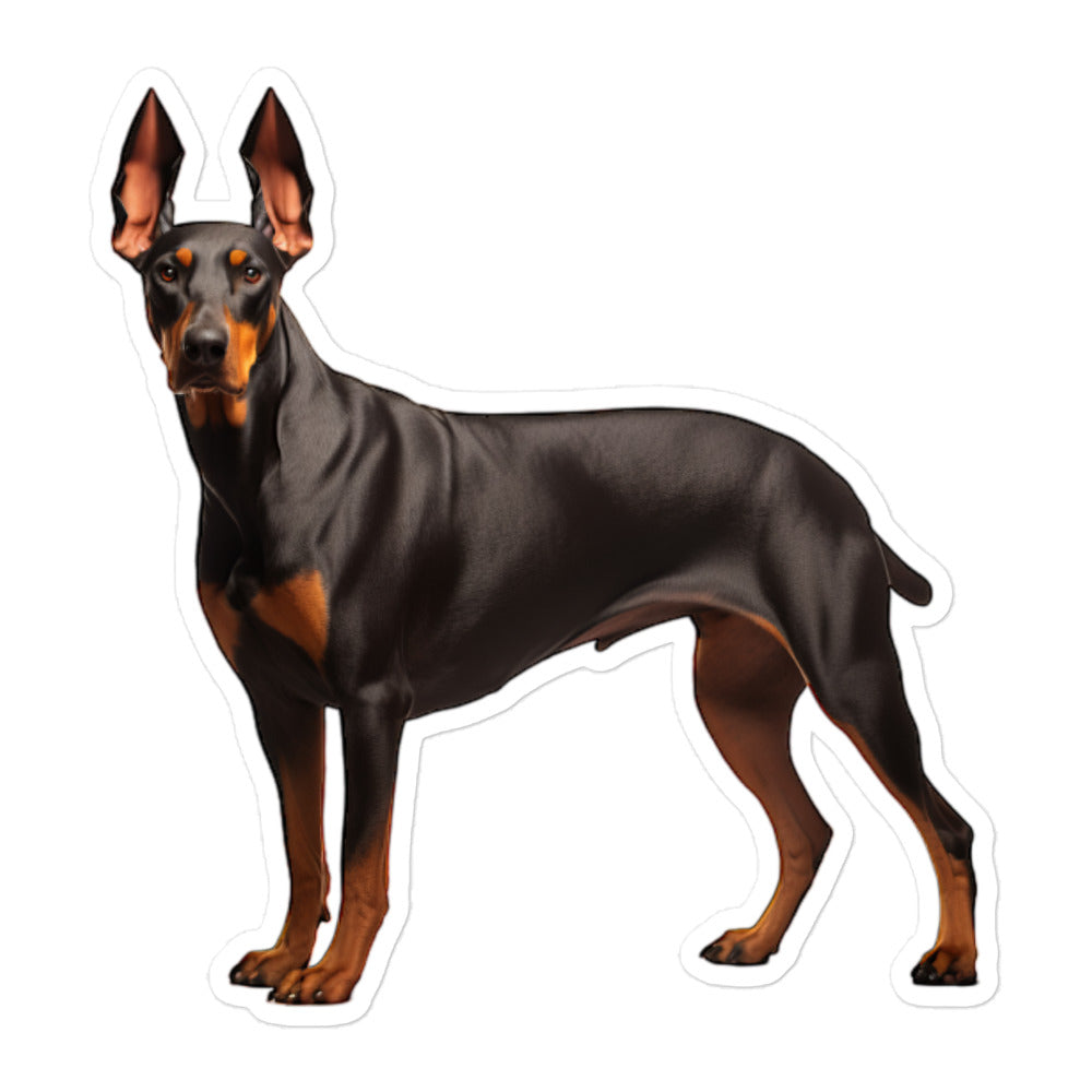 Doberman Sticker - Stickerfy.ai