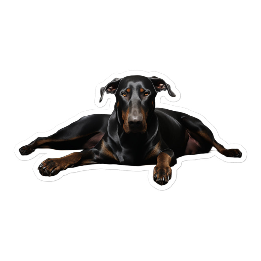 Doberman Sticker - Stickerfy.ai