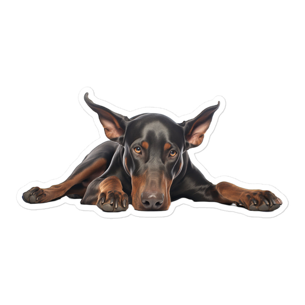 Doberman Sticker - Stickerfy.ai