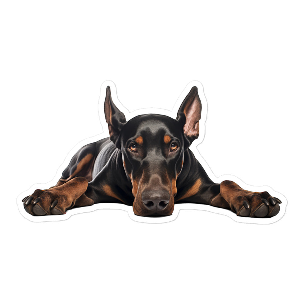 Doberman Sticker - Stickerfy.ai