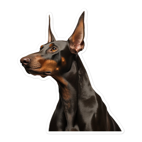 Doberman Sticker - Stickerfy.ai