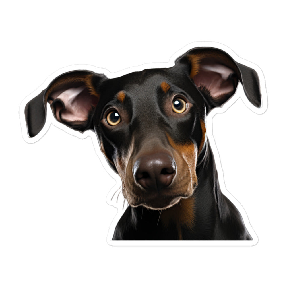 Doberman Sticker - Stickerfy.ai