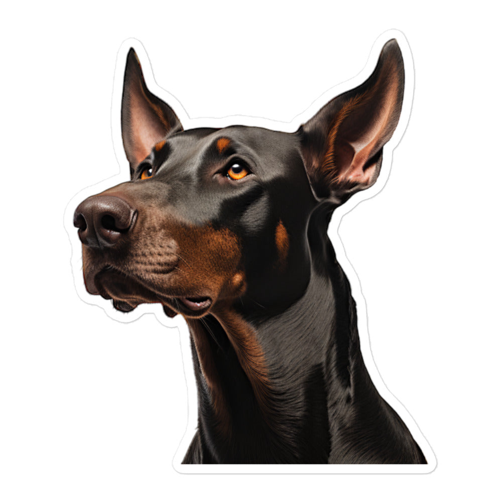 Doberman Sticker - Stickerfy.ai