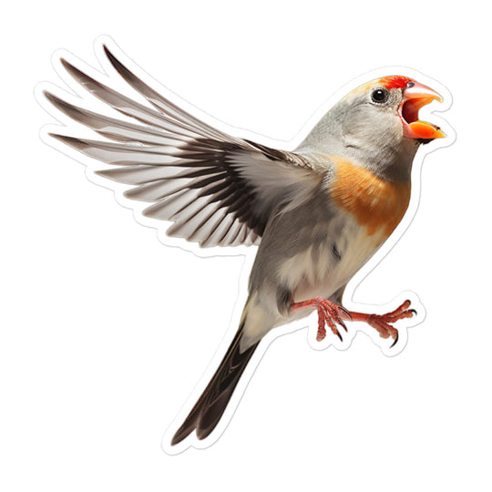 Zebra Finch Sticker - Stickerfy.ai