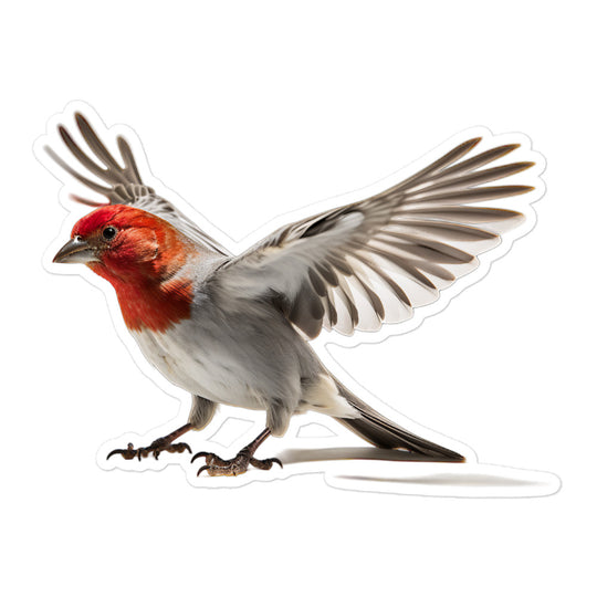 Red Headed Finch Sticker - Stickerfy.ai