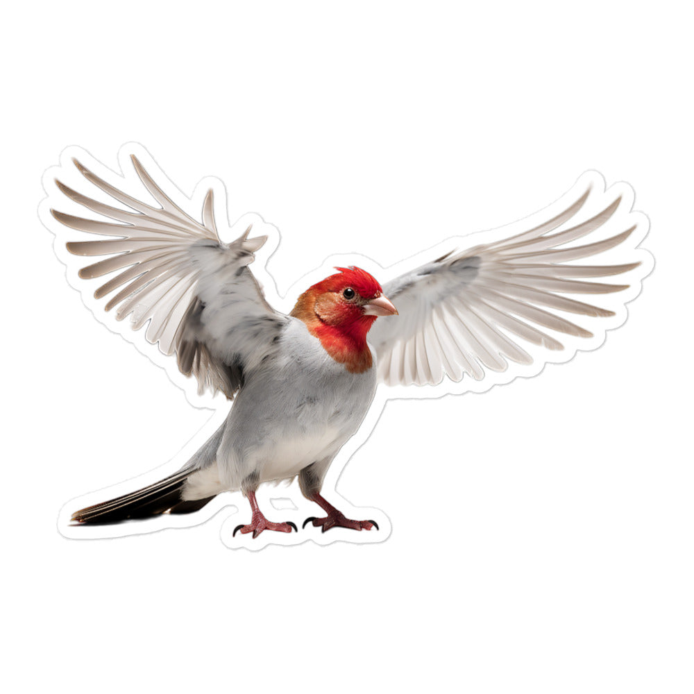 Red Headed Finch Sticker - Stickerfy.ai