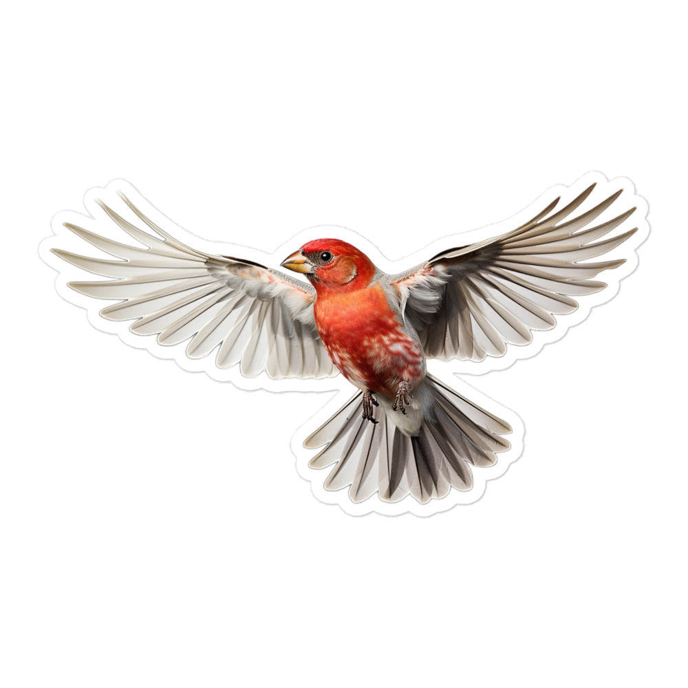 Red Headed Finch Sticker - Stickerfy.ai