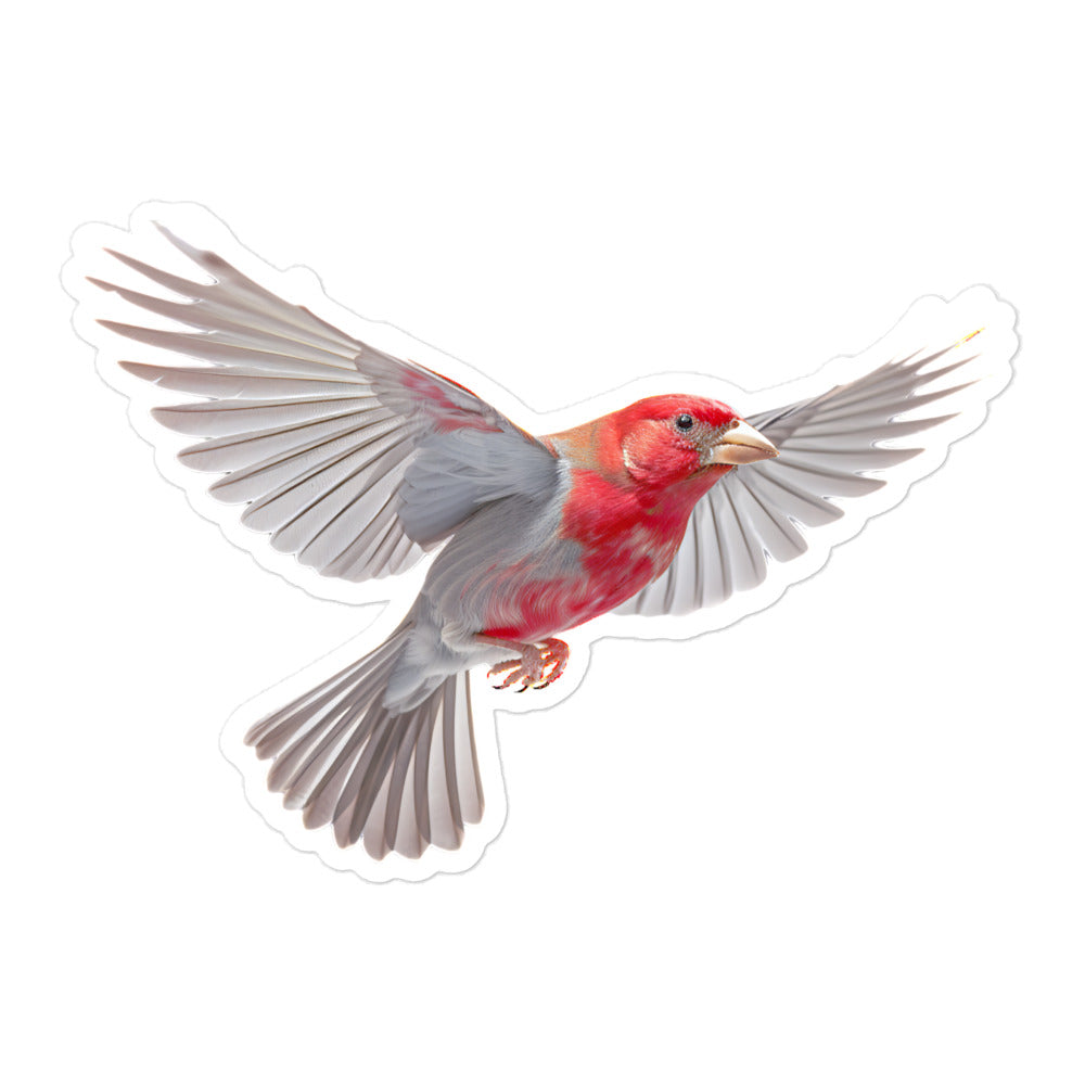 Red Headed Finch Sticker - Stickerfy.ai