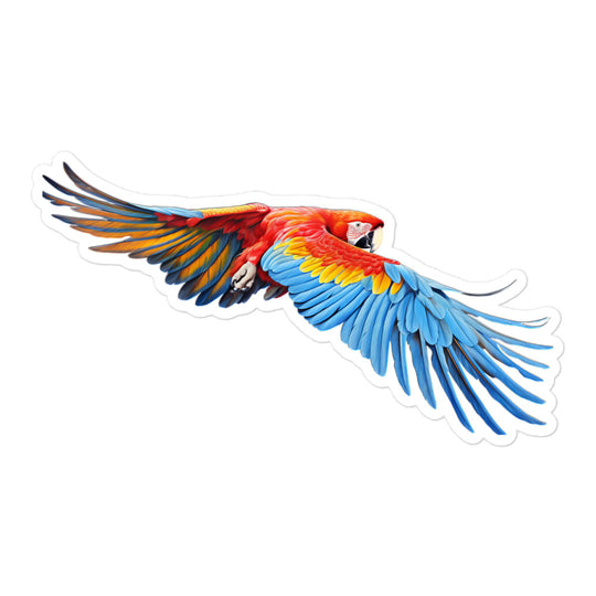 Scarlet Macaw Sticker - Stickerfy.ai