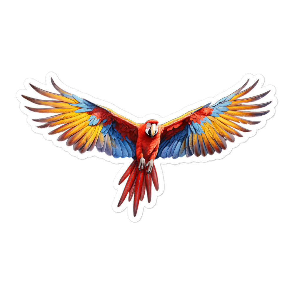 Scarlet Macaw Sticker - Stickerfy.ai