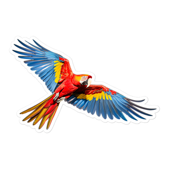 Scarlet Macaw Sticker - Stickerfy.ai