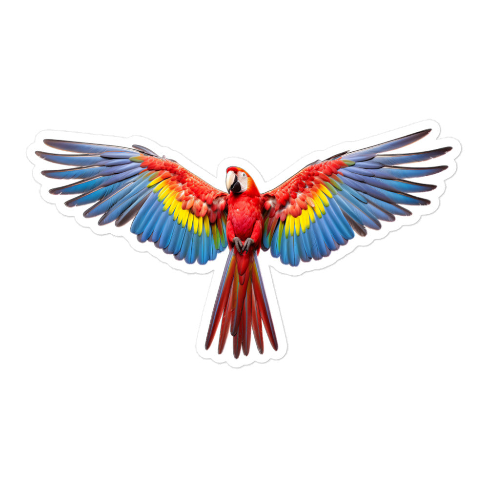 Scarlet Macaw Sticker - Stickerfy.ai