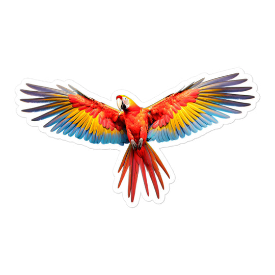 Scarlet Macaw Sticker - Stickerfy.ai