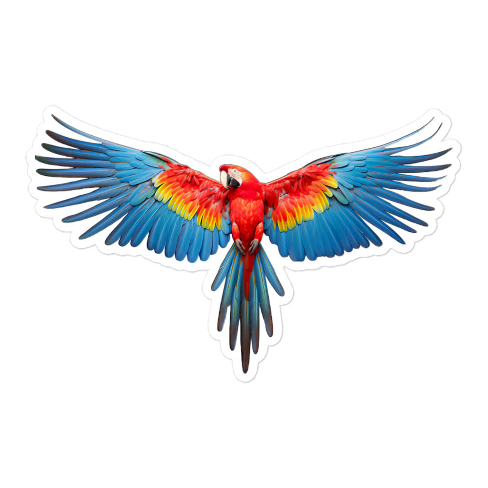 Scarlet Macaw Sticker - Stickerfy.ai