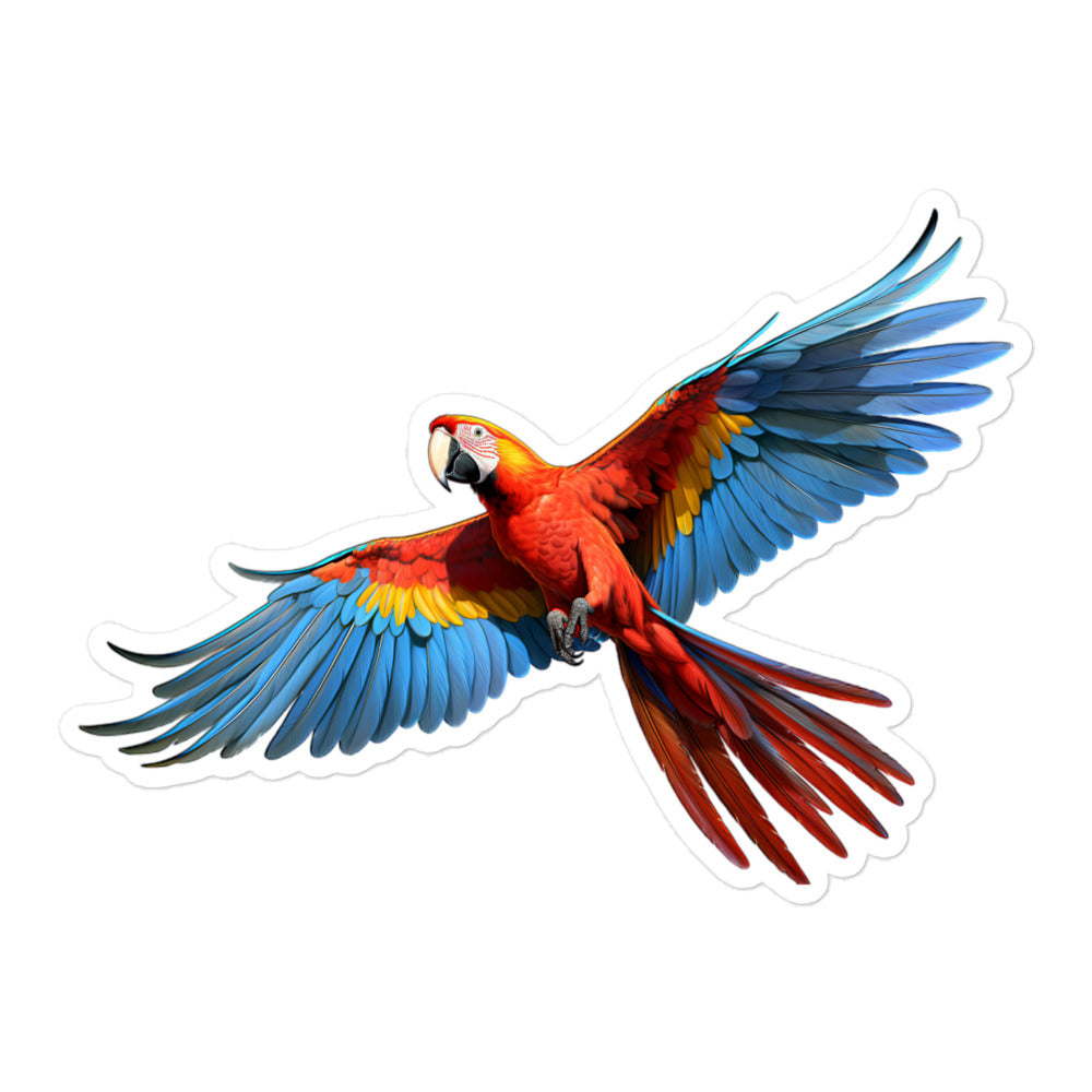 Scarlet Macaw Sticker - Stickerfy.ai