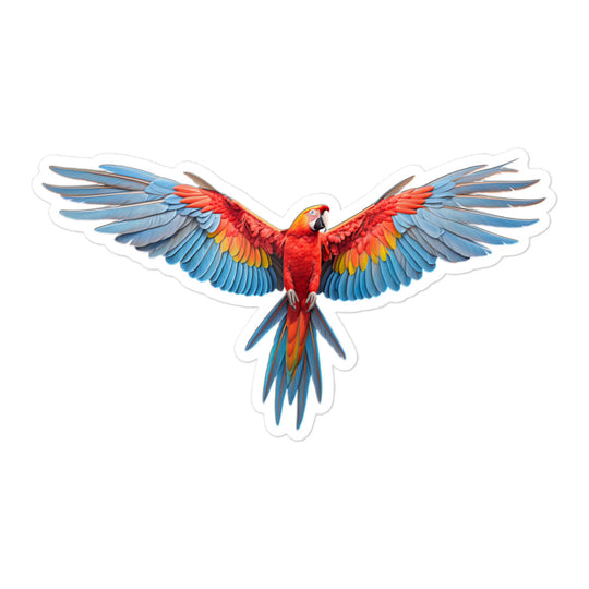 Scarlet Macaw Sticker - Stickerfy.ai