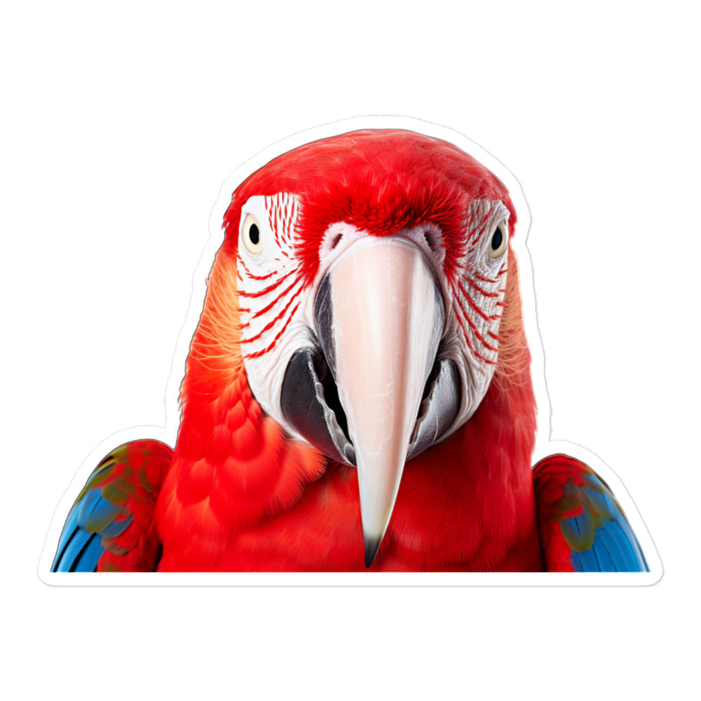 Scarlet Macaw Sticker - Stickerfy.ai