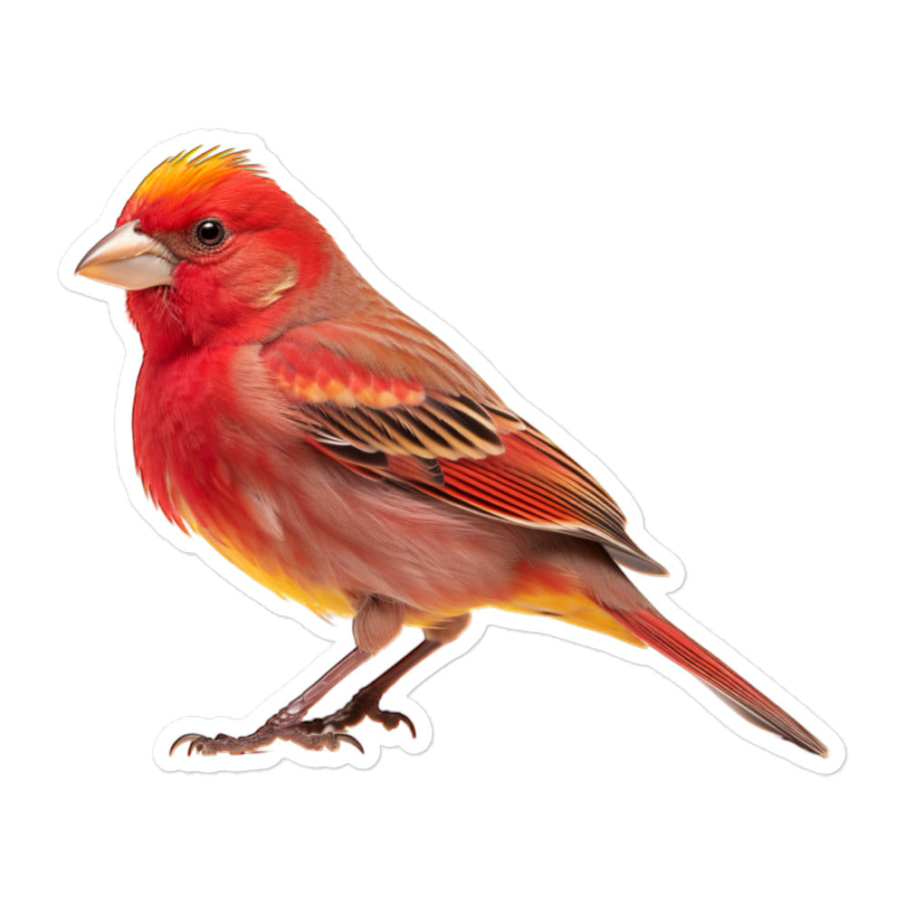 Red Factor Canary Sticker - Stickerfy.ai