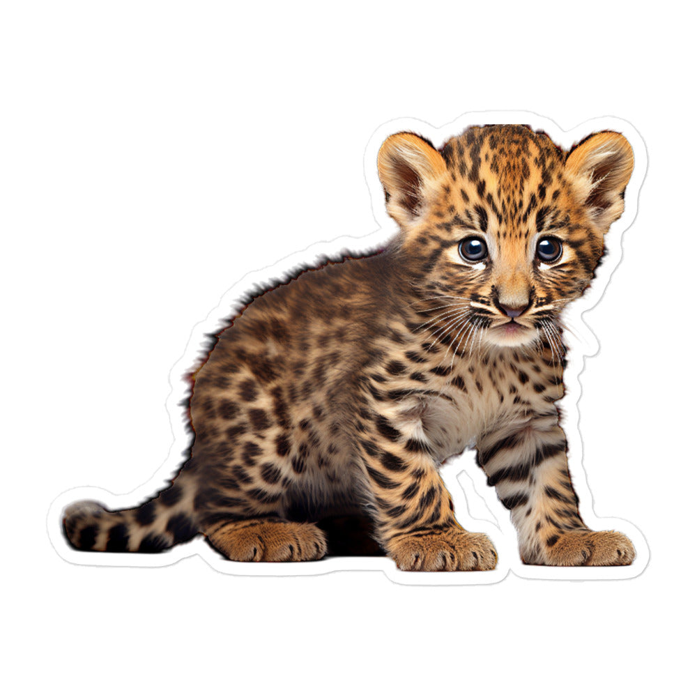 Amur Leopard Sticker - Stickerfy.ai