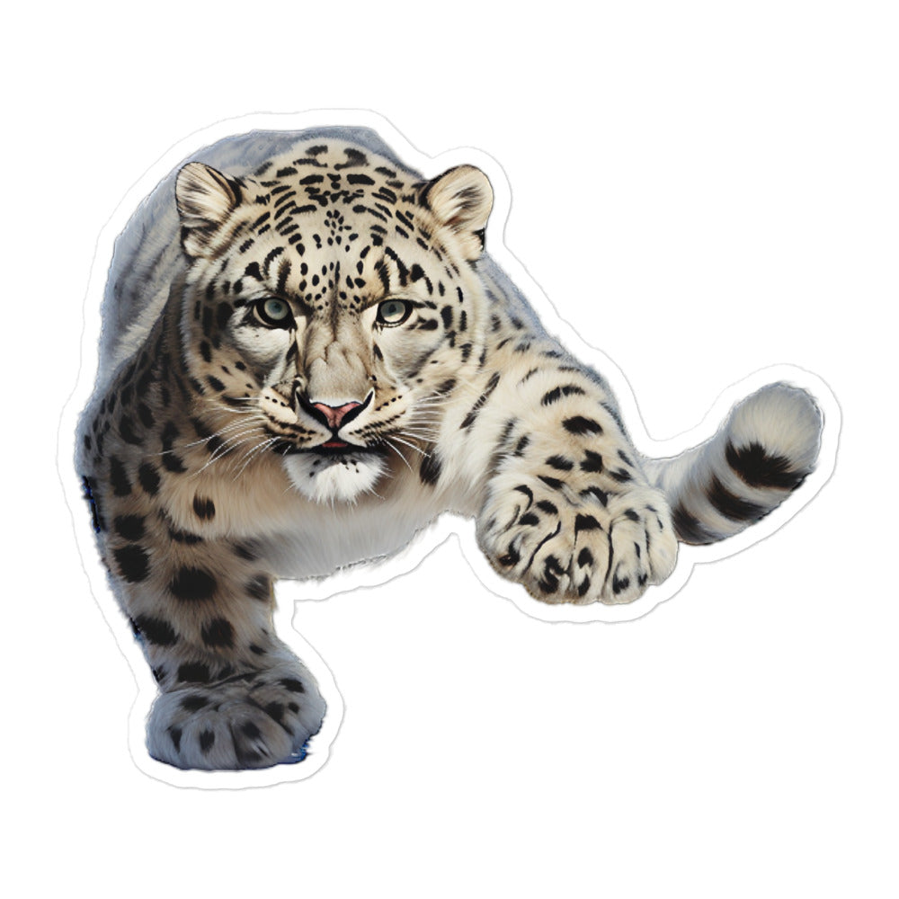 Snow Leopard Sticker - Stickerfy.ai