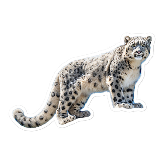 Snow Leopard Sticker - Stickerfy.ai