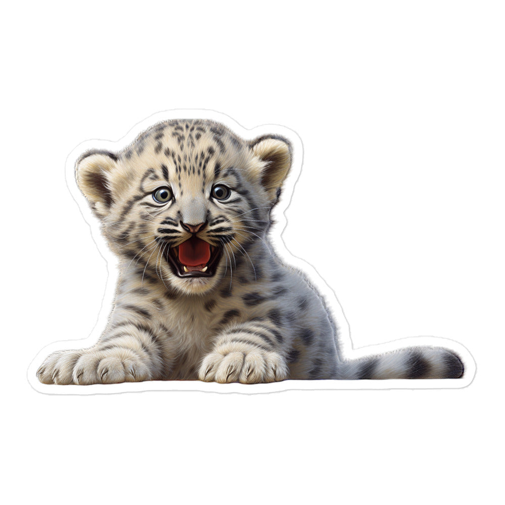 Snow Leopard Sticker - Stickerfy.ai