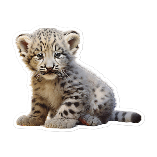 Snow Leopard Sticker - Stickerfy.ai